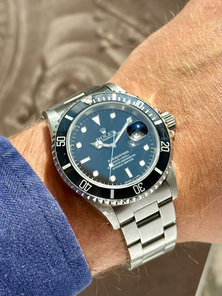 Wrist image for Rolex Submariner 16610 Black 1993 