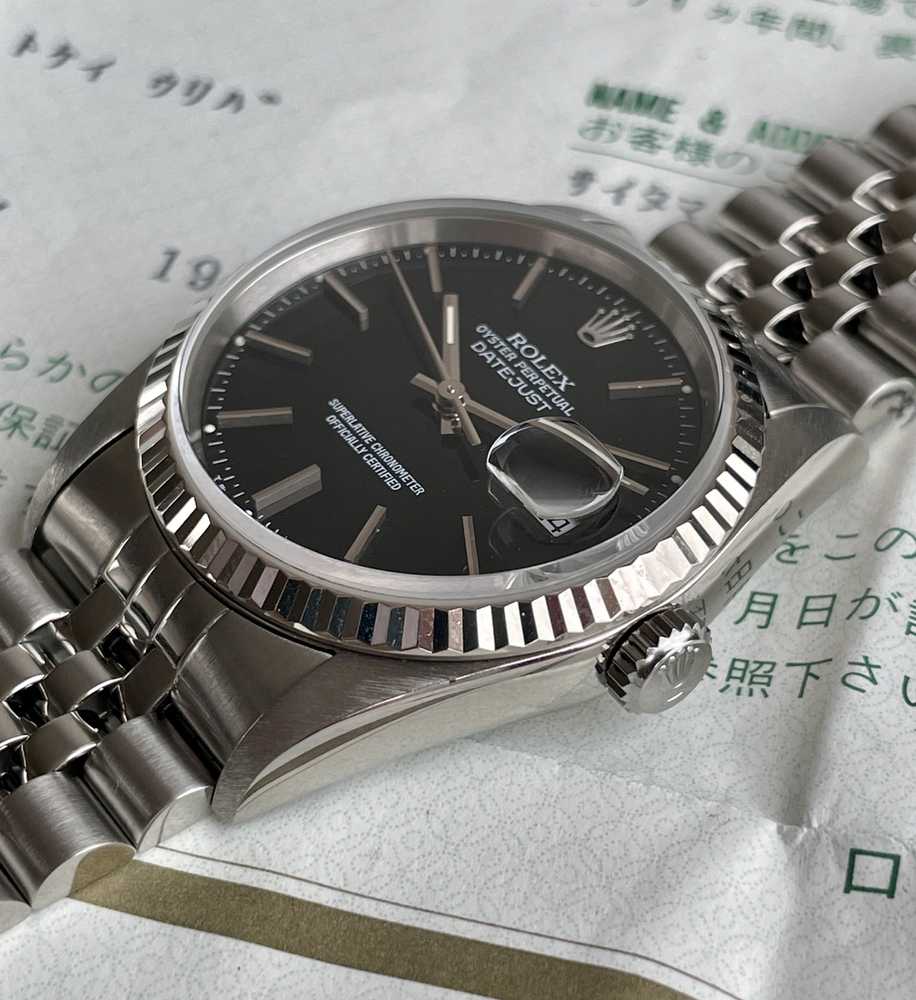 Image for Rolex Datejust 36 16234 Black 1996 with original box and papers