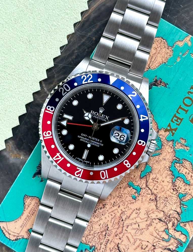 Featured image for Rolex GMT-Master II "Pepsi" 16710 T Black 2006 with original box and papers