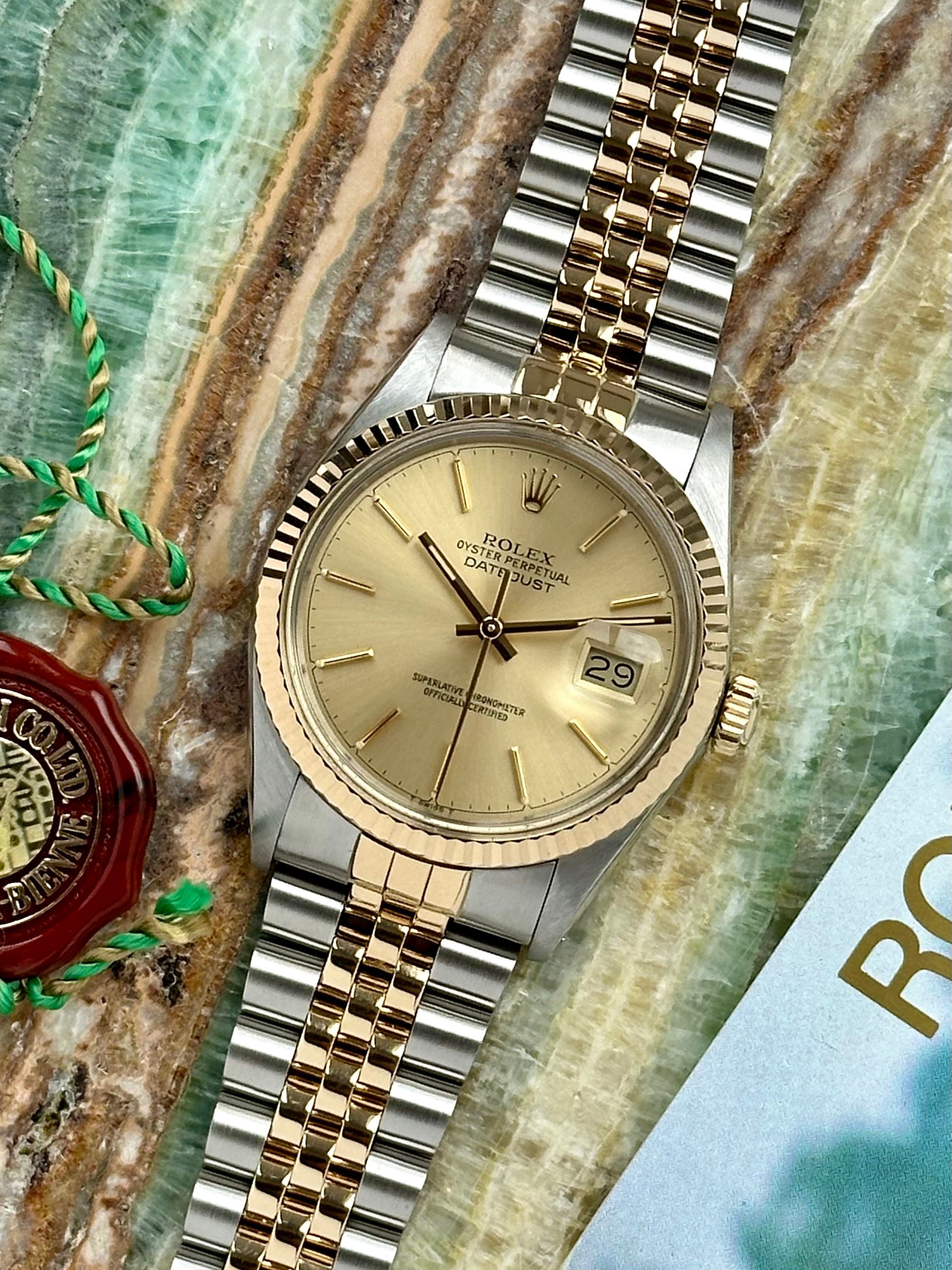 Rolex Datejust 16013 Gold 1986 with original box and papers 2