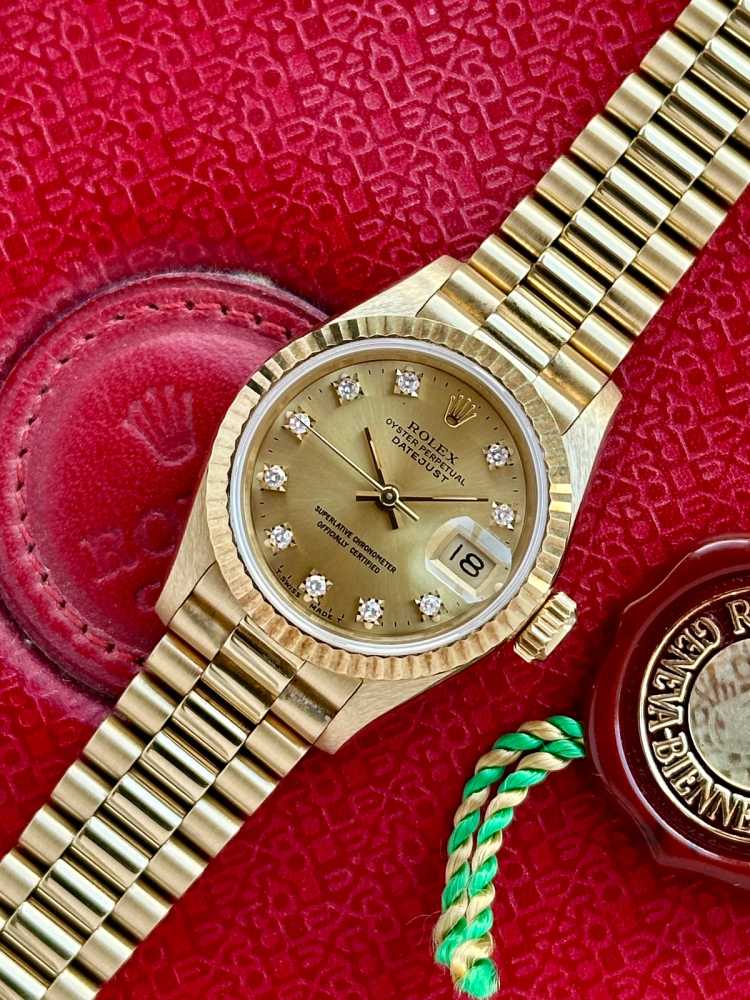 Image for Rolex Lady-Datejust "Diamond" 69178G Gold 1990 with original box and papers