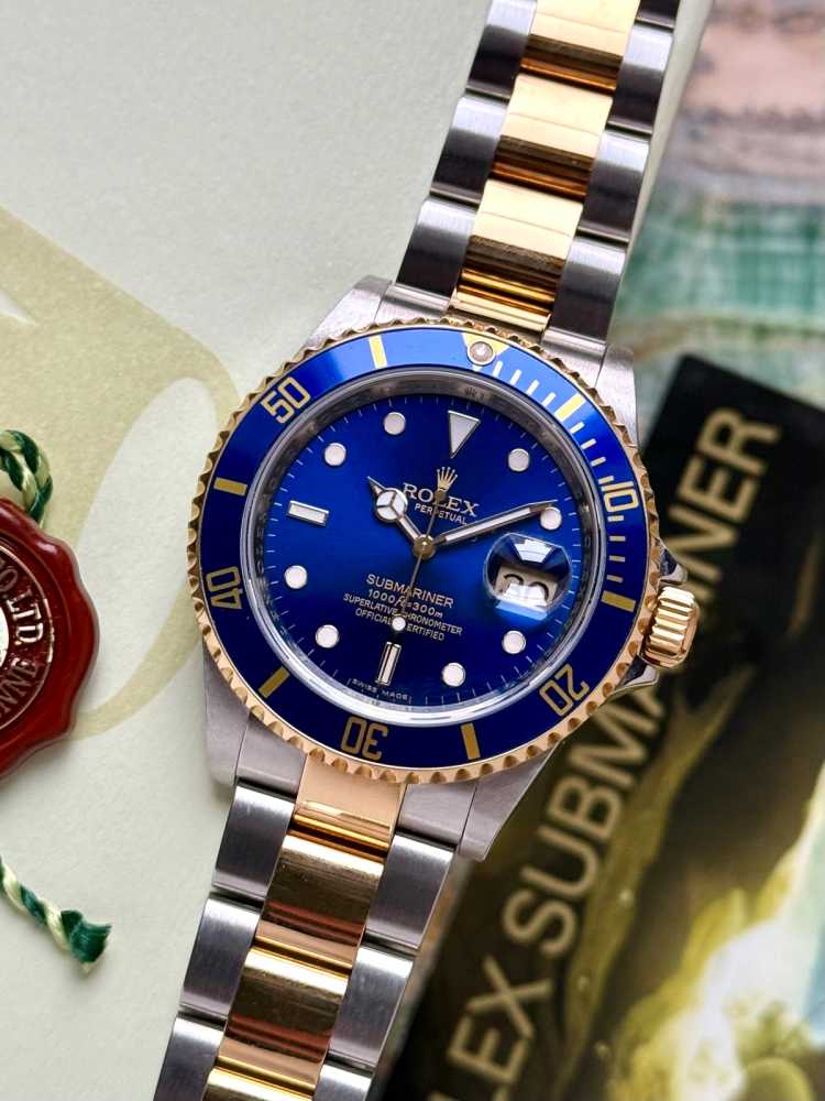 Featured image for Rolex Submariner 16613 Blue 2009 with original box and papers