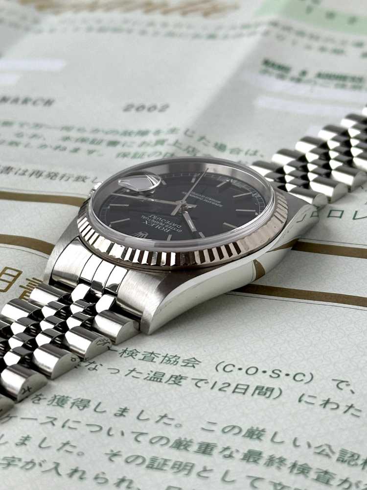 Image for Rolex Datejust 16234 Black 2000 with original box and papers