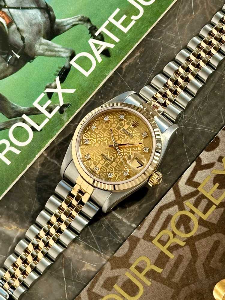 Image for Rolex Midsize Datejust "Diamond" 68273 Gold 1984 with original box and papers