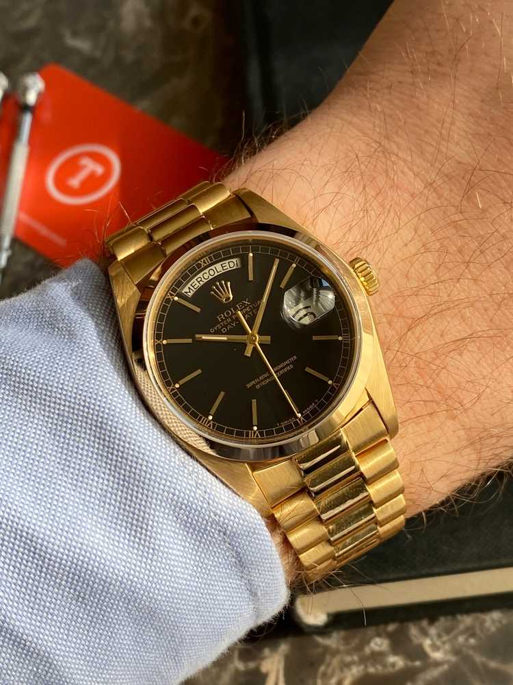 Wrist image for Rolex Day-Date 18028 Black 1978 