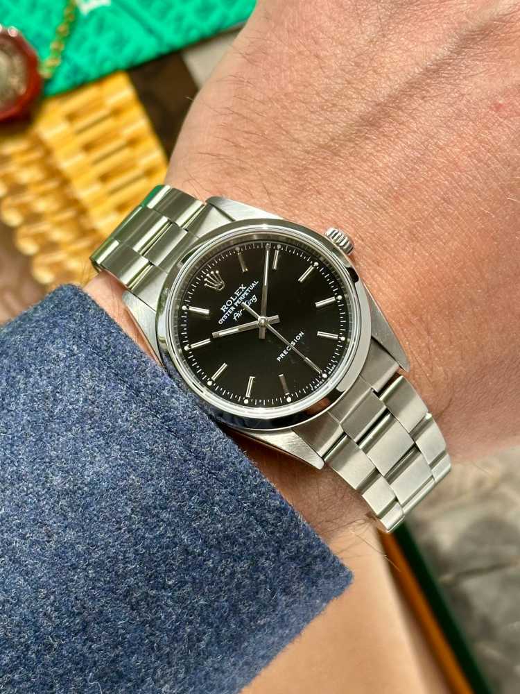 Image for Rolex Air-King 14000 Black 1999 with original box and papers