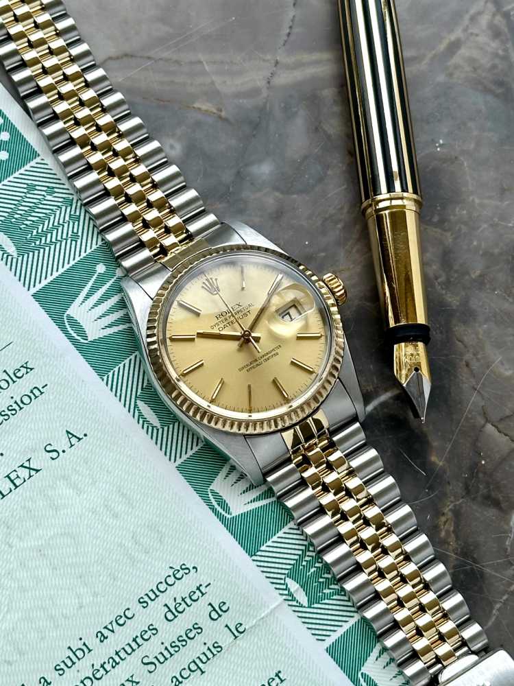 Image for Rolex Datejust 16013 Gold 1980 with original box and papers