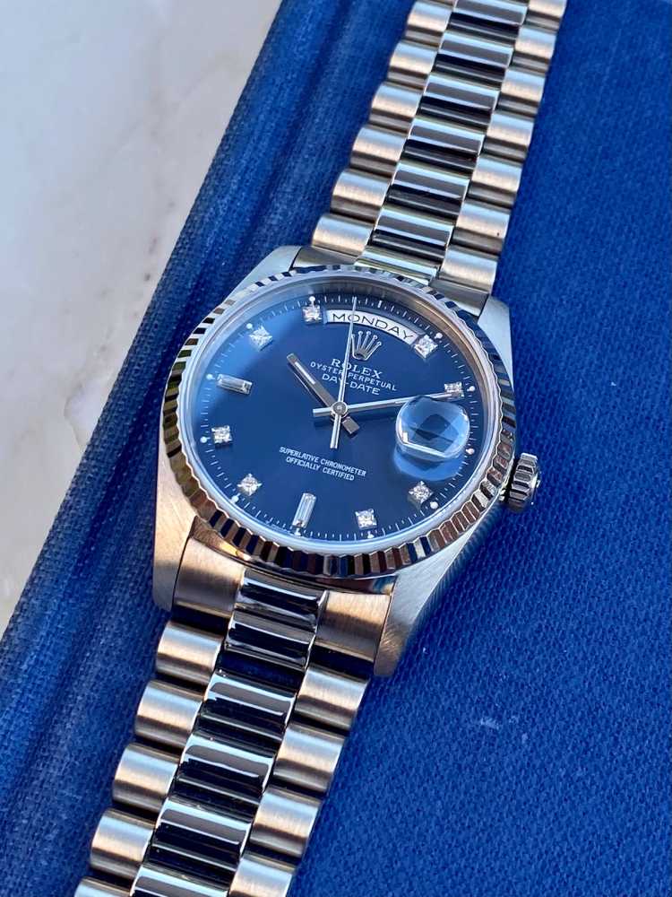 Image for Rolex Day-Date 18239 Blue 1988 with original box and papers