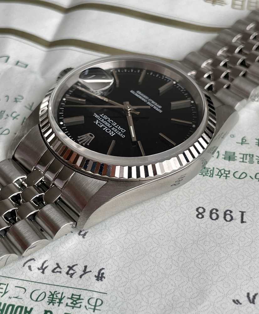Image for Rolex Datejust 36 16234 Black 1996 with original box and papers