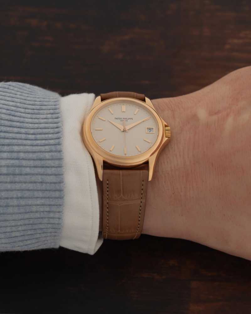 Wrist shot image for Patek Philippe Calatrava 5127R Silver +/-2005 with original box and papers