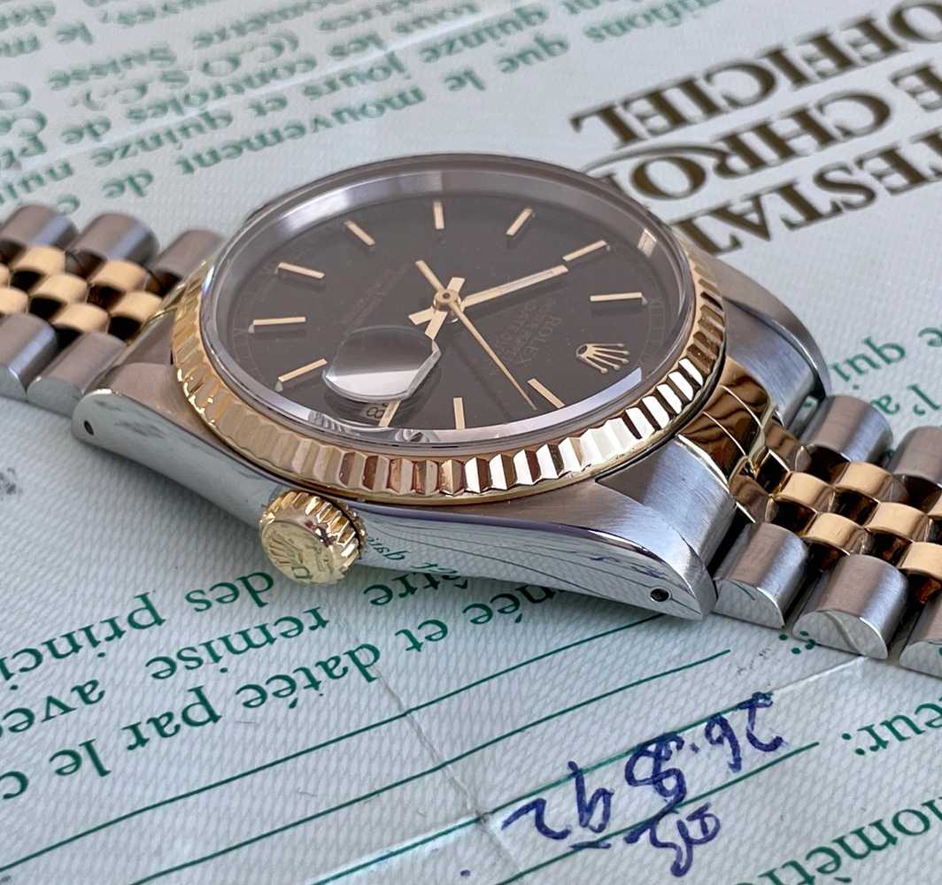 Image for Rolex Datejust "Stardust" 16233 Black 1992 with original box and papers