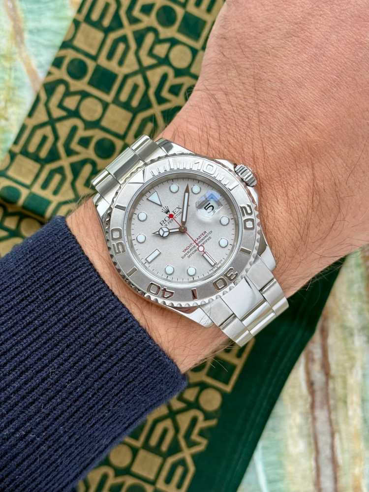 Wrist shot image for Rolex Yacht-Master 16622 Silver 2004 