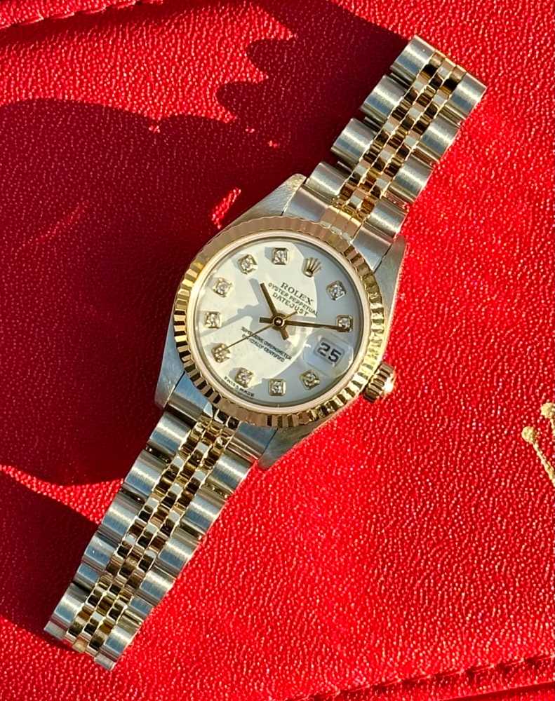 Image for Rolex Lady-Datejust "Diamond" 79173G White 2002 with original box and papers