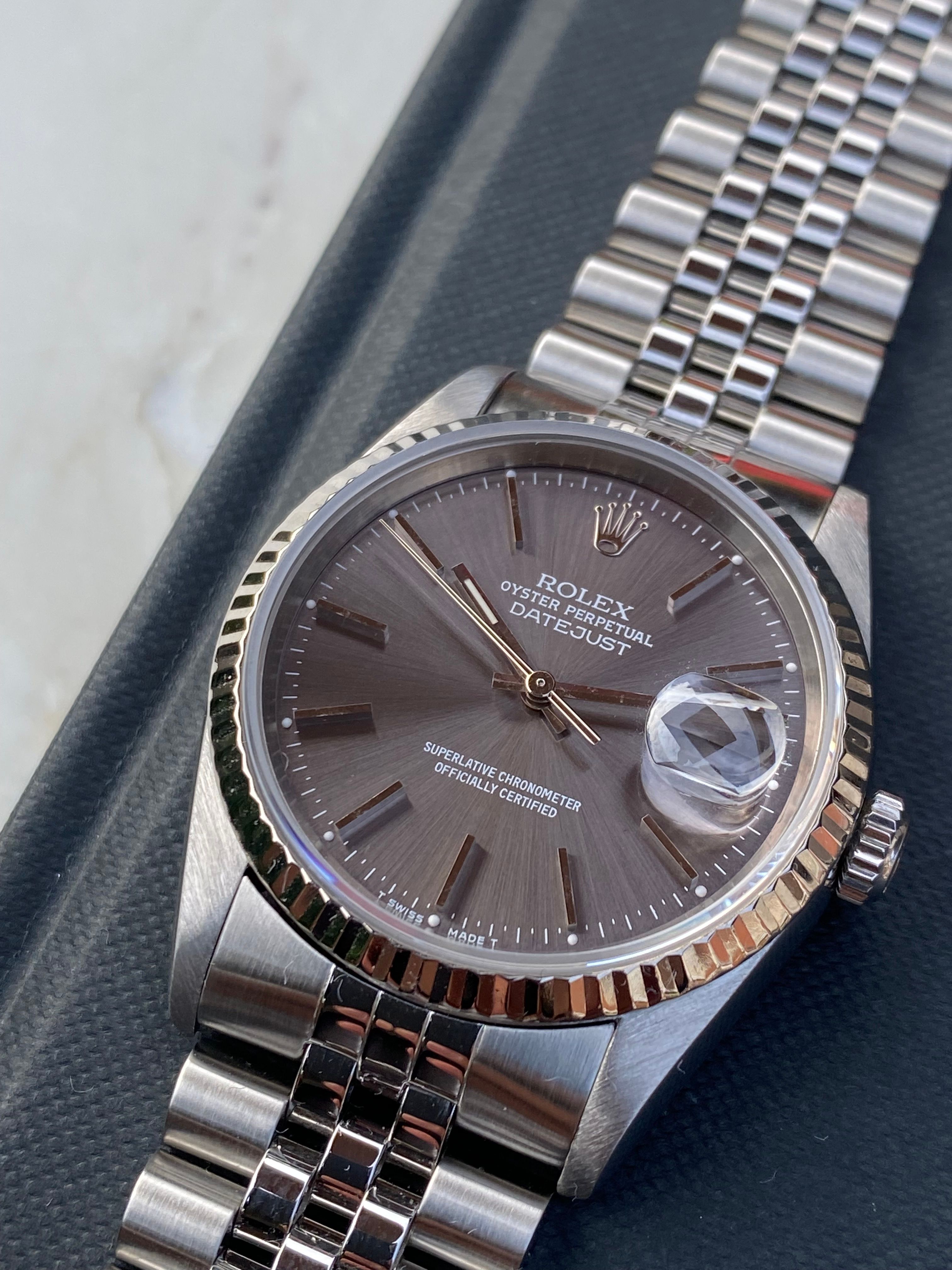Rolex Datejust 16234 Grey 1995 with original box