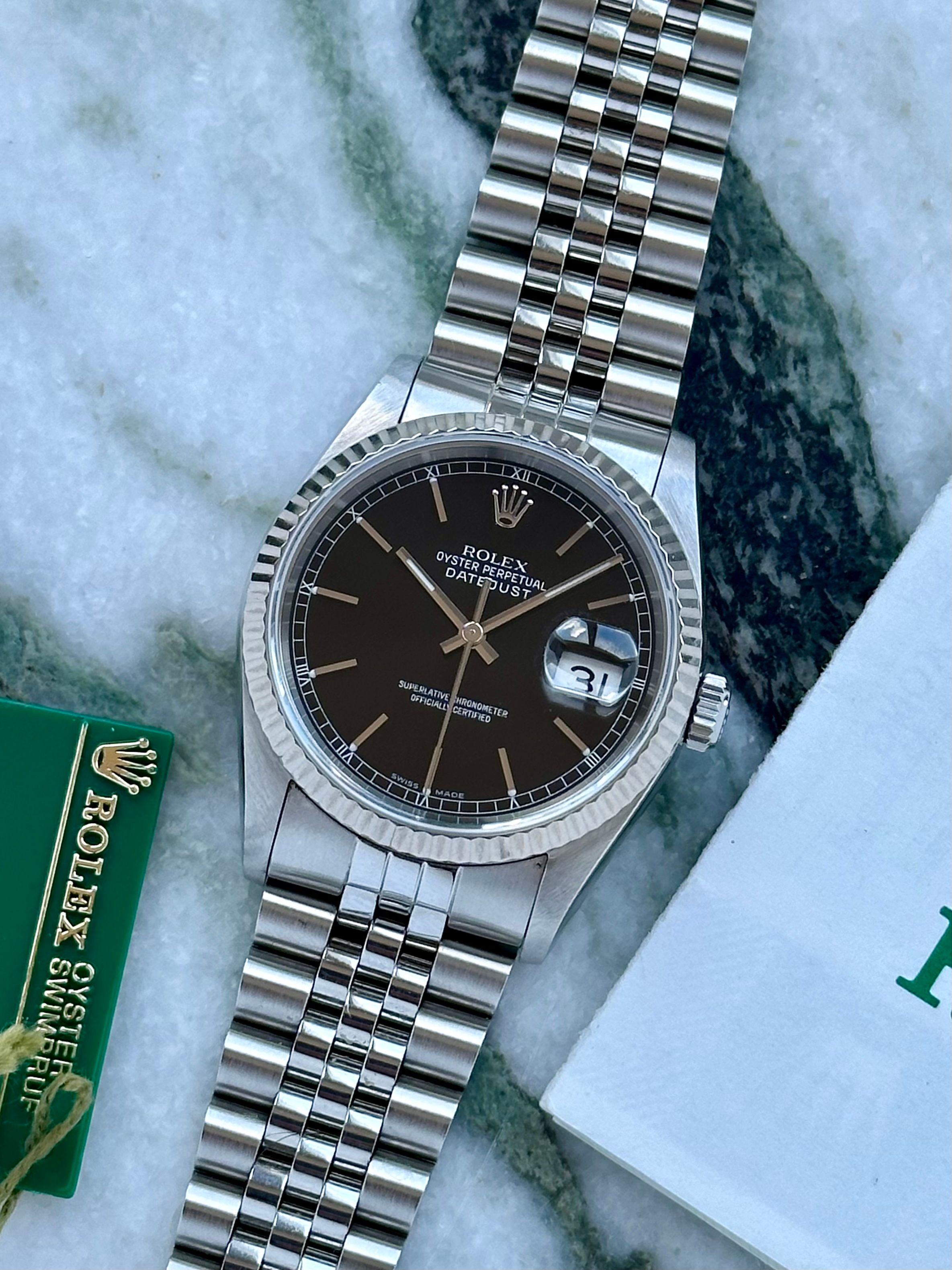 Rolex Datejust 16234 Black 1996 with original box and papers 2
