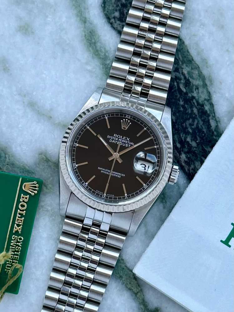 Featured image for Rolex Datejust 16234 Black 1996 with original box and papers 2