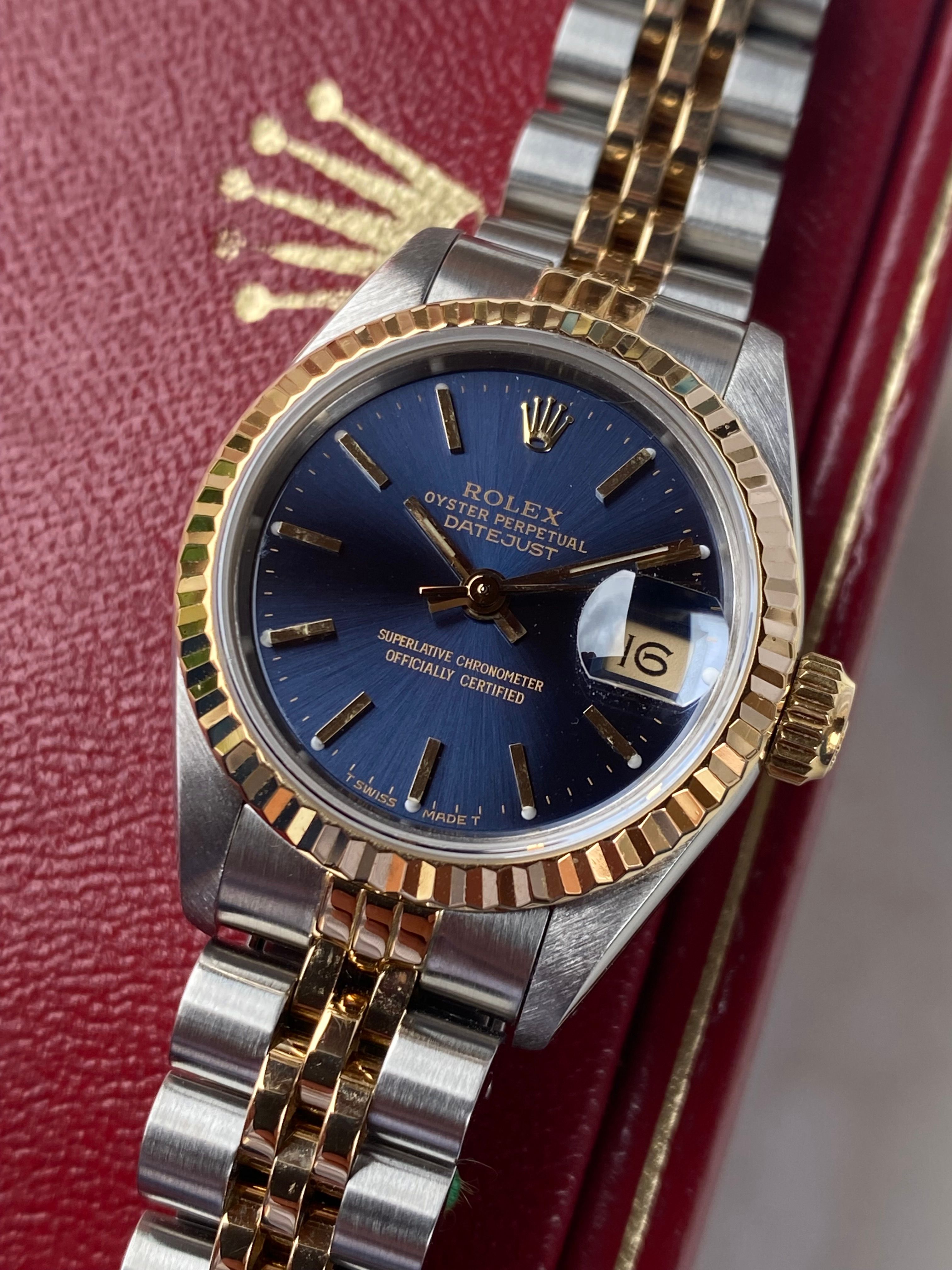 Rolex Lady Datejust 69173 Gold 1988 with original box and papers
