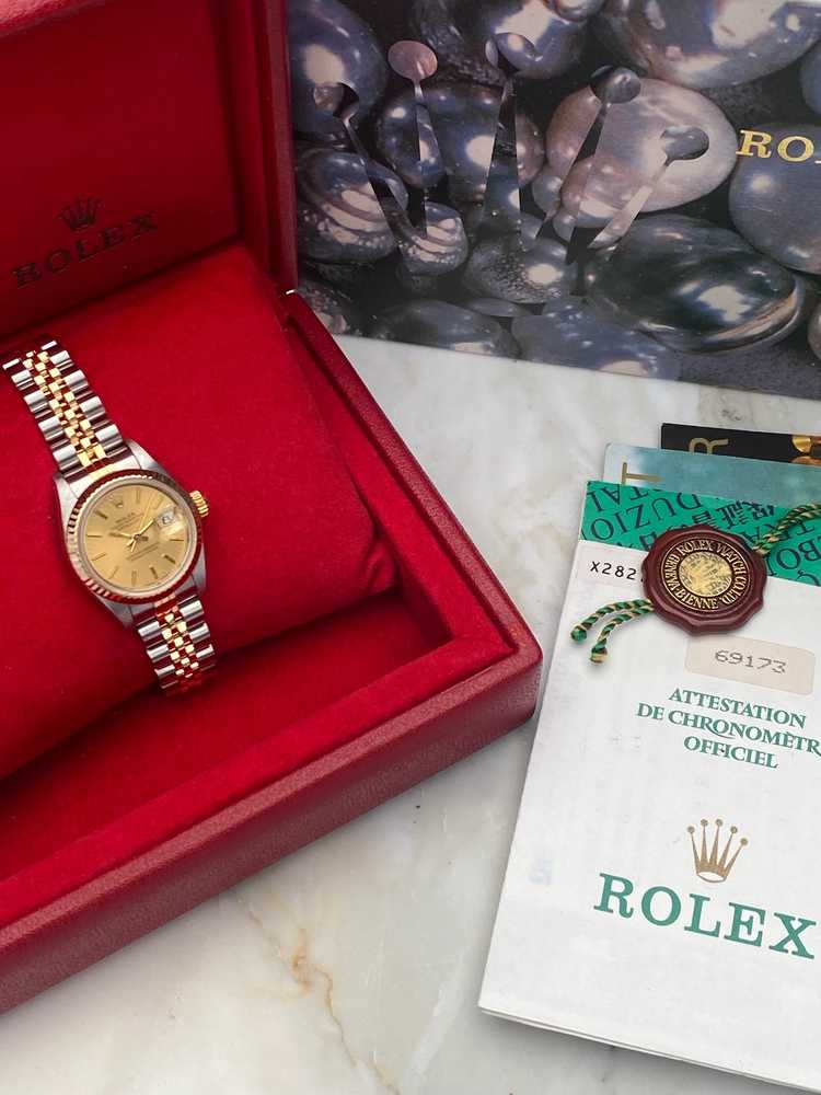 Image for Rolex Lady Datejust 69173 Gold 1991 with original box and papers