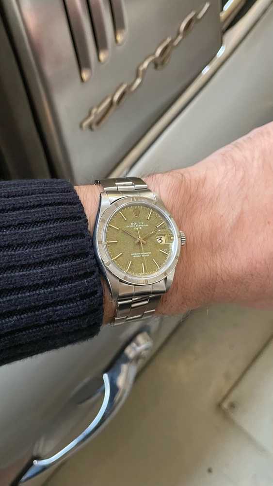 Wrist shot image for Rolex Oyster Perpetual Date 1501 Tropical 1966 