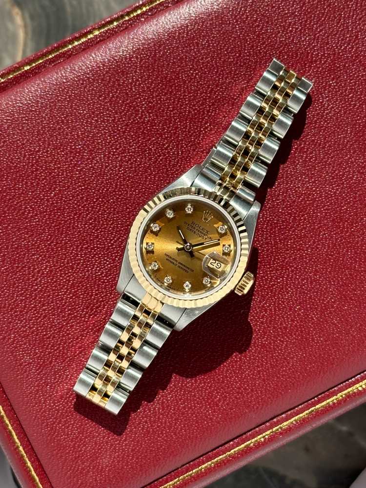 Image for Rolex Lady-Datejust "Diamond" 69173G Gold 1991 with original box and papers 4