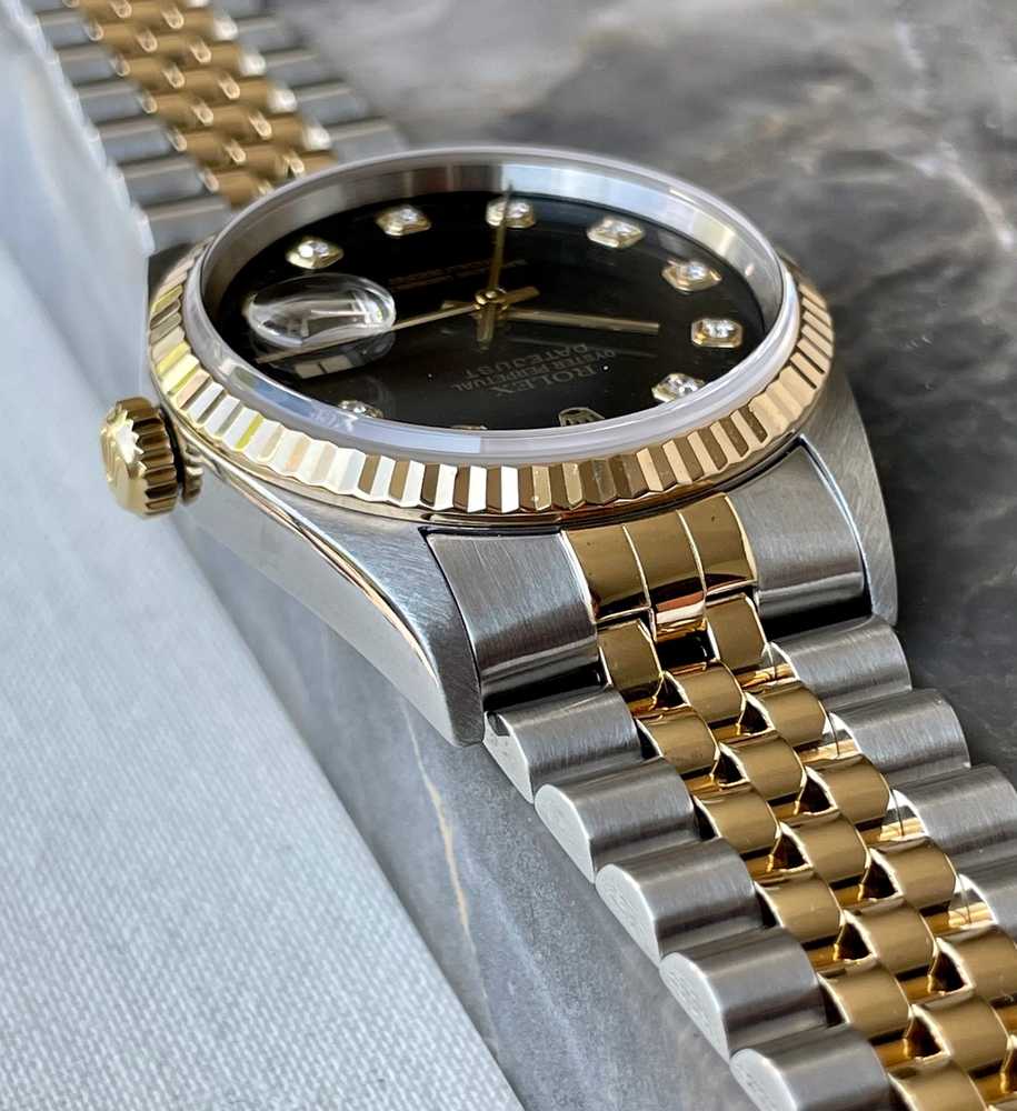 Image for Rolex Datejust "Diamond" 16233 Black 2000 with original box and papers