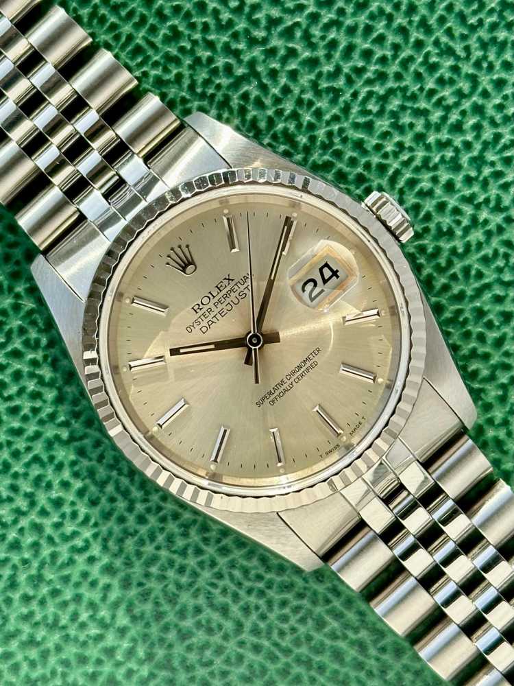 Detail image for Rolex Datejust 16234 Silver 1991 with original box and papers 3