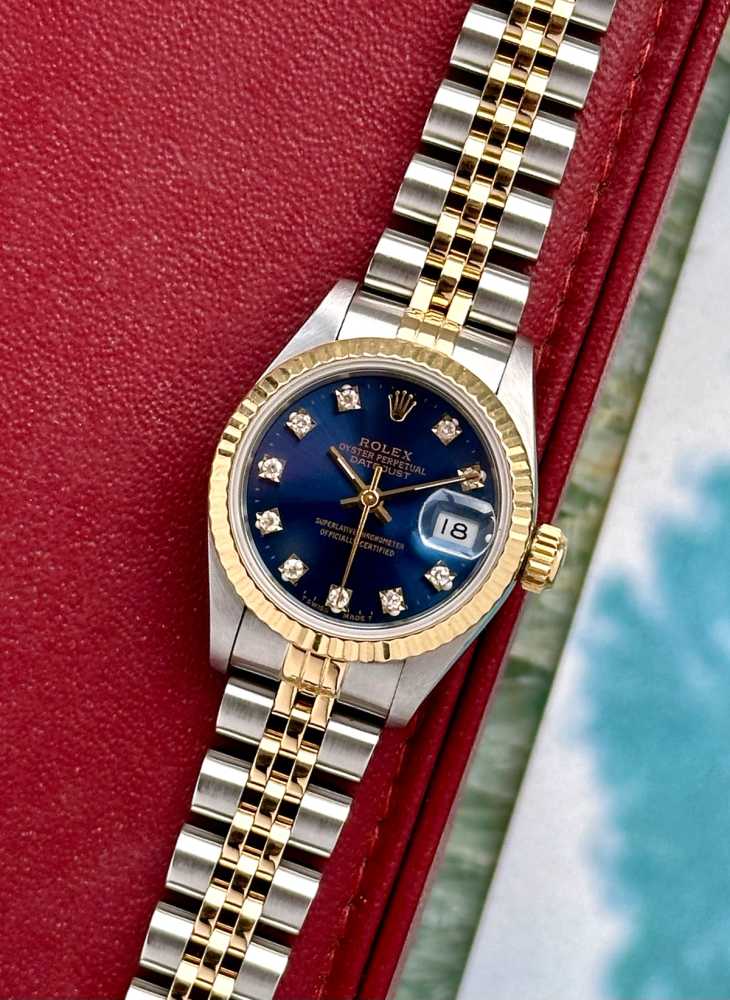 Featured image for Rolex Lady-Datejust "Diamond" 69173 G Blue 1993 with original box and papers