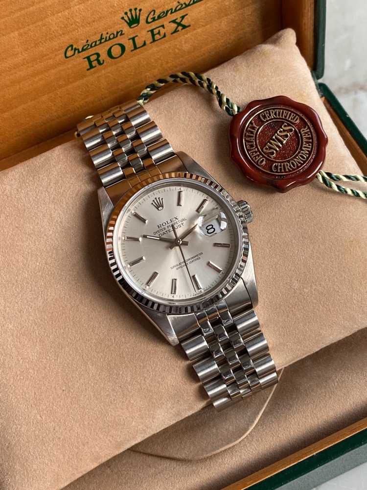 Image for Rolex Datejust 16234 Silver 1990 with original box and papers2