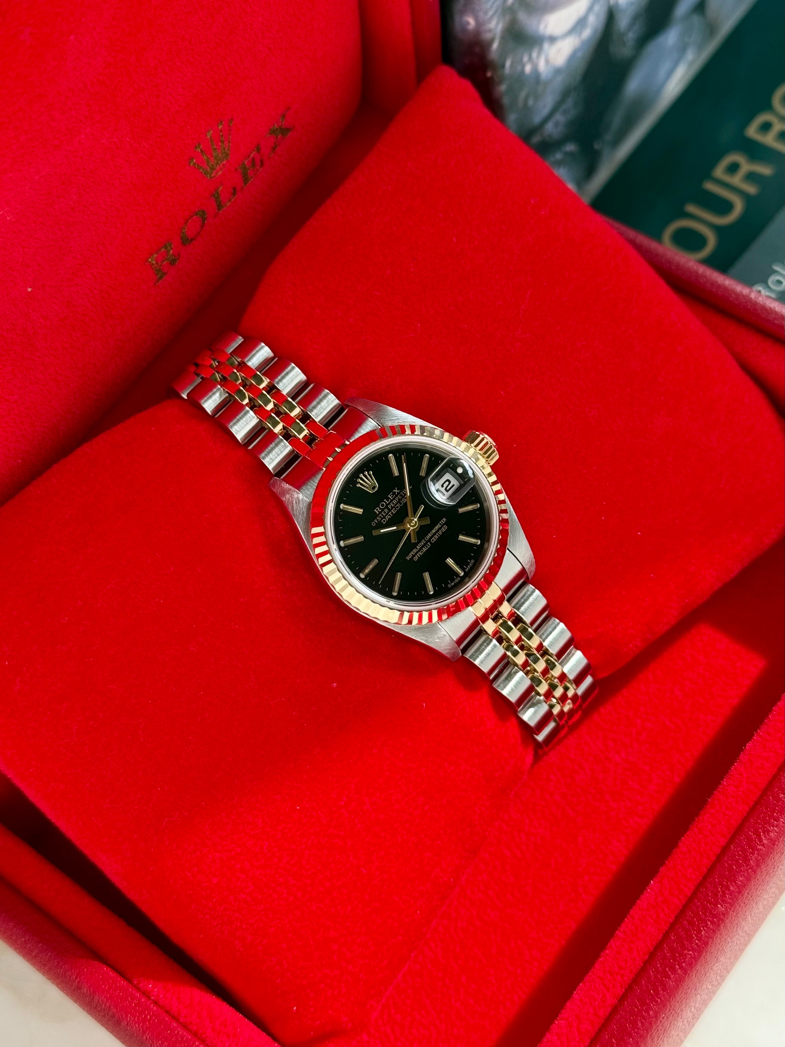 Rolex Lady-Datejust 79173 Black 2001 with original box and