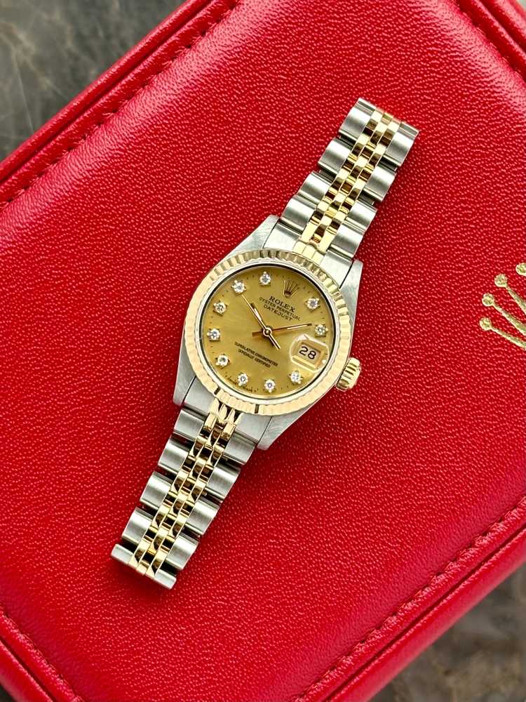 Image for Rolex Lady-Datejust "Diamond" 69173G Gold 1989 with original box and papers 2