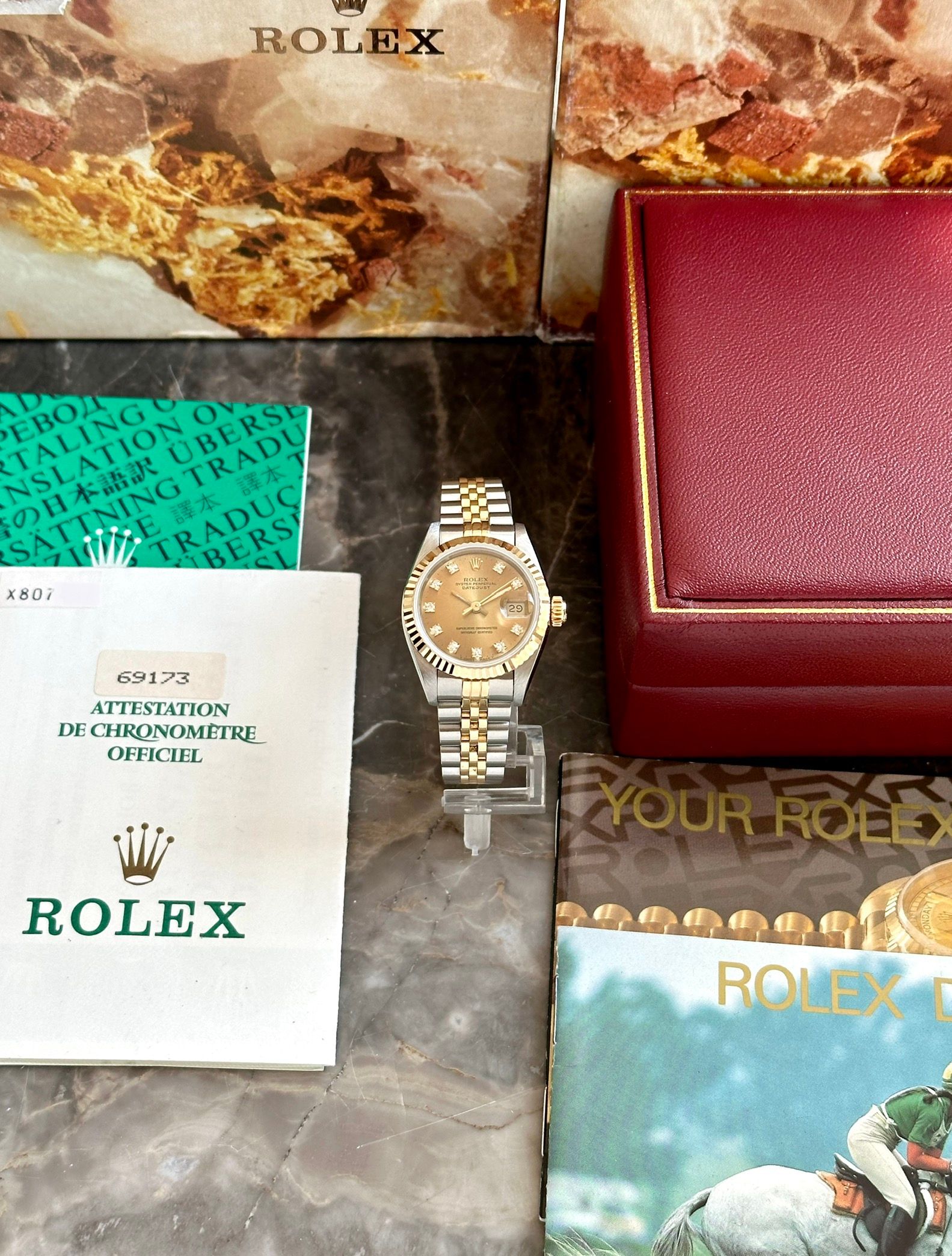 〇純正 ROLEX 2駒 69173 DATEJUST YG×SS FZ8608 Rolex Lady-Datejust 