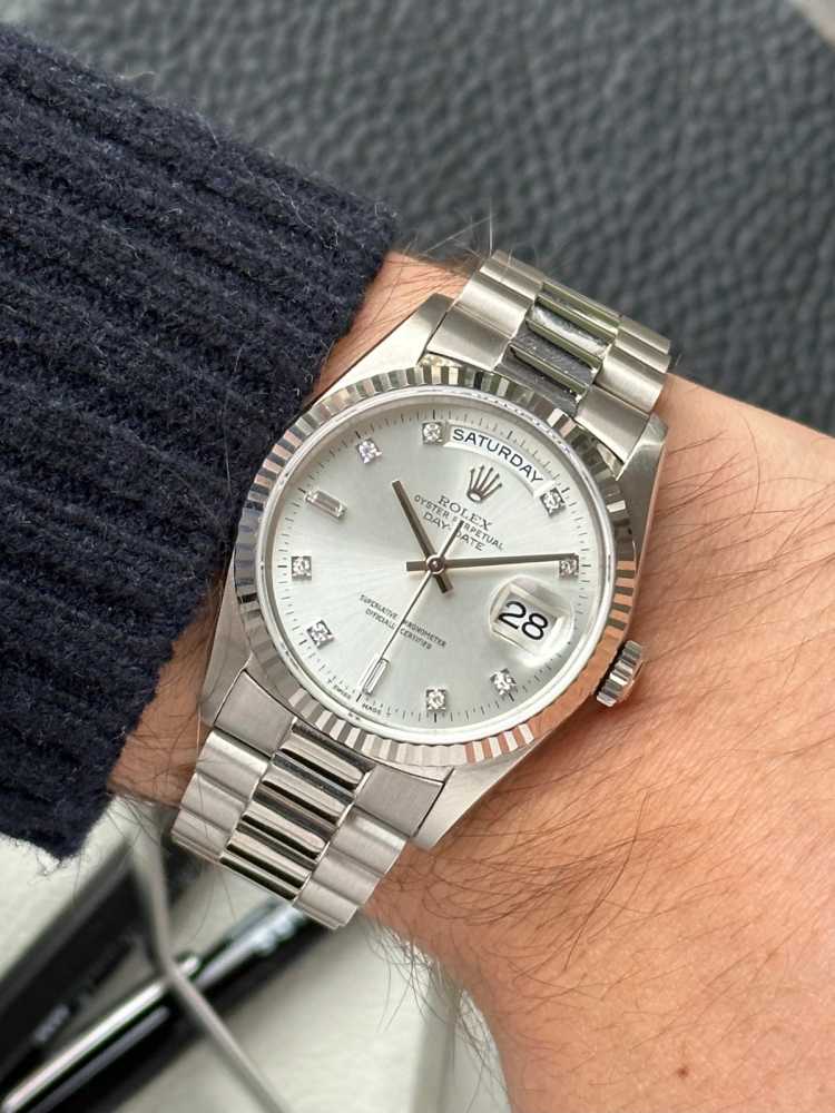 Wrist image for Rolex Day-Date 18239 Silver 1995 