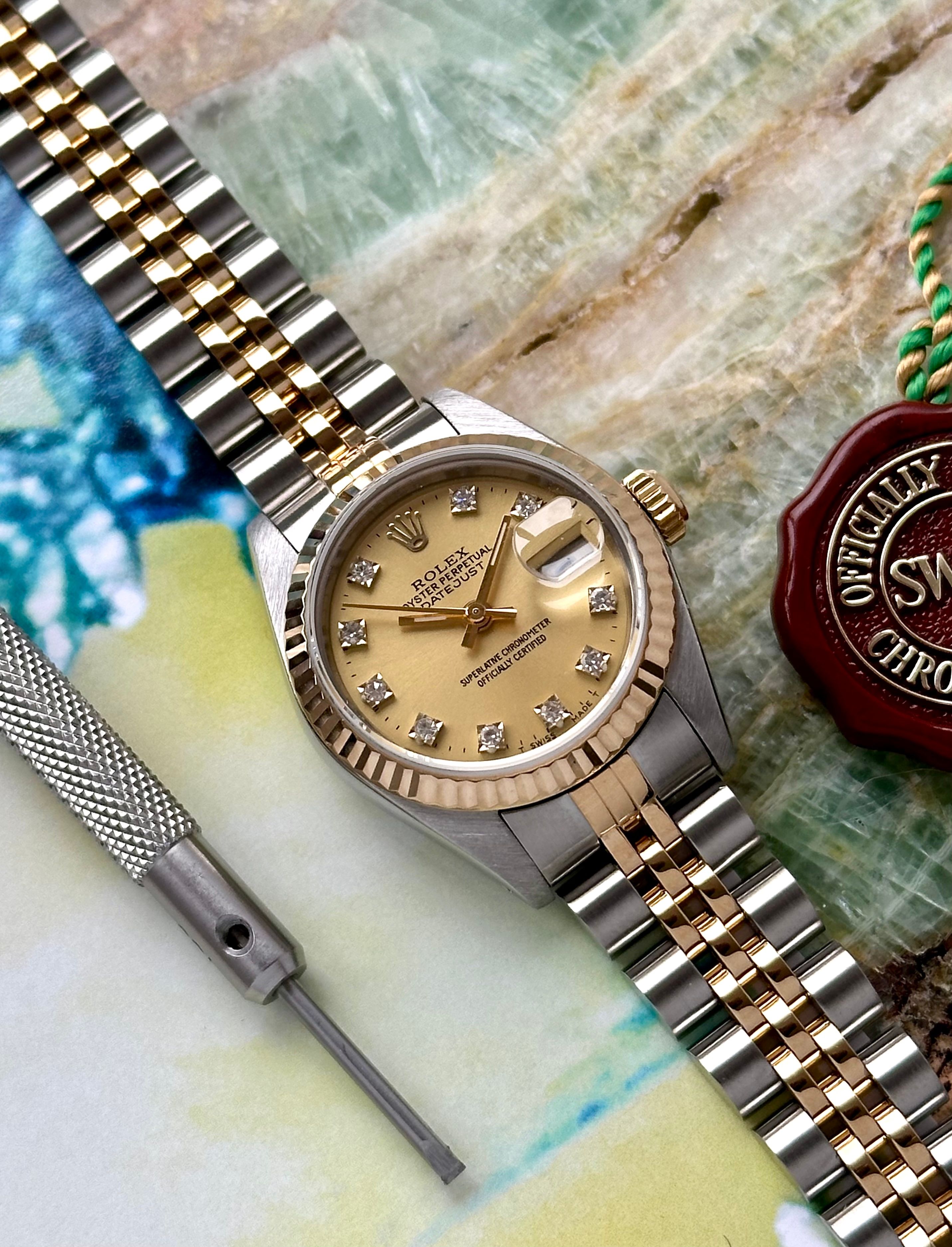 〇純正 ROLEX 2駒 69173 DATEJUST YG×SS FZ8608 Buy Used Rolex Datejust 69173 | Bob's Watches - Sku: 168213