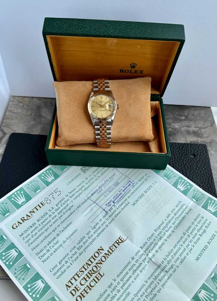 Image for Rolex Datejust 16013 Gold 1988 with original box and papers