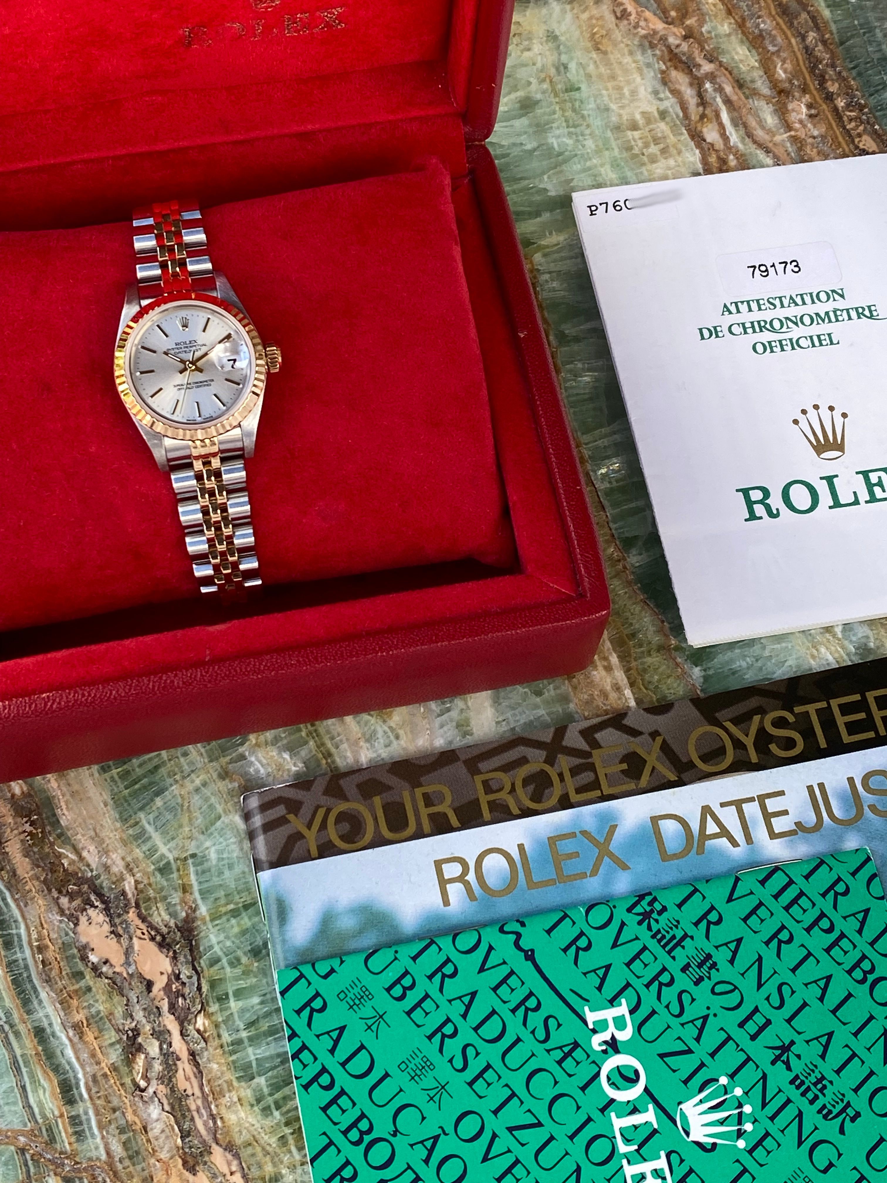 ROLEX ロレックス 79173純正保証書 Rolex Lady Datejust 79173 Silver 2000 with original box and papers