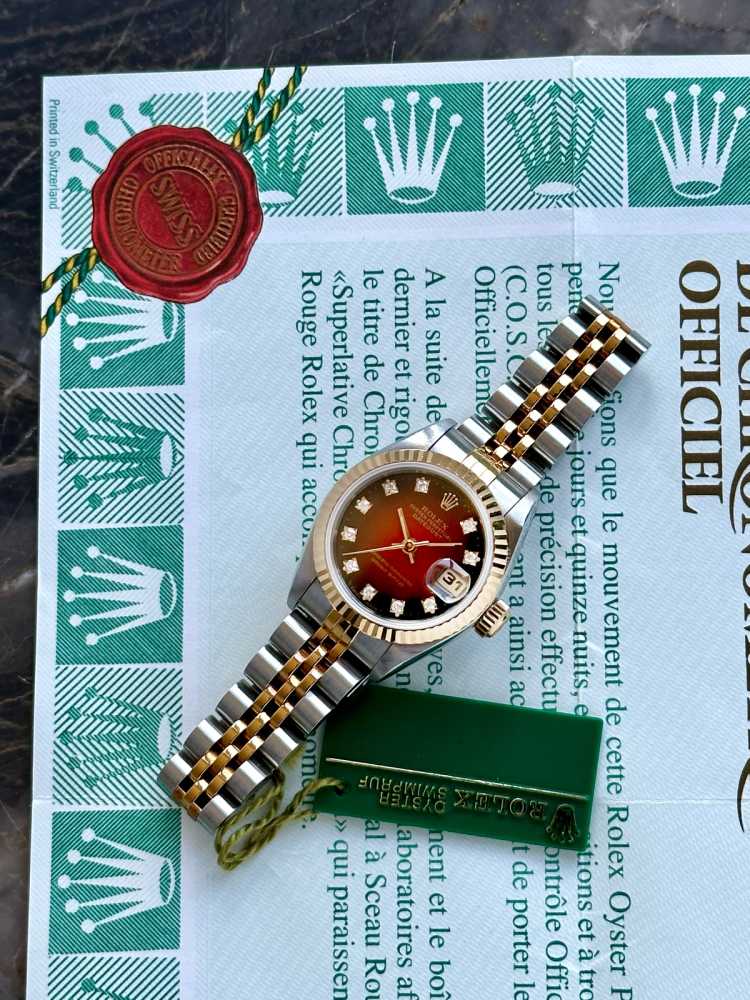Detail image for Rolex Lady-Datejust "Diamond" 69173G  1993 with original box and papers