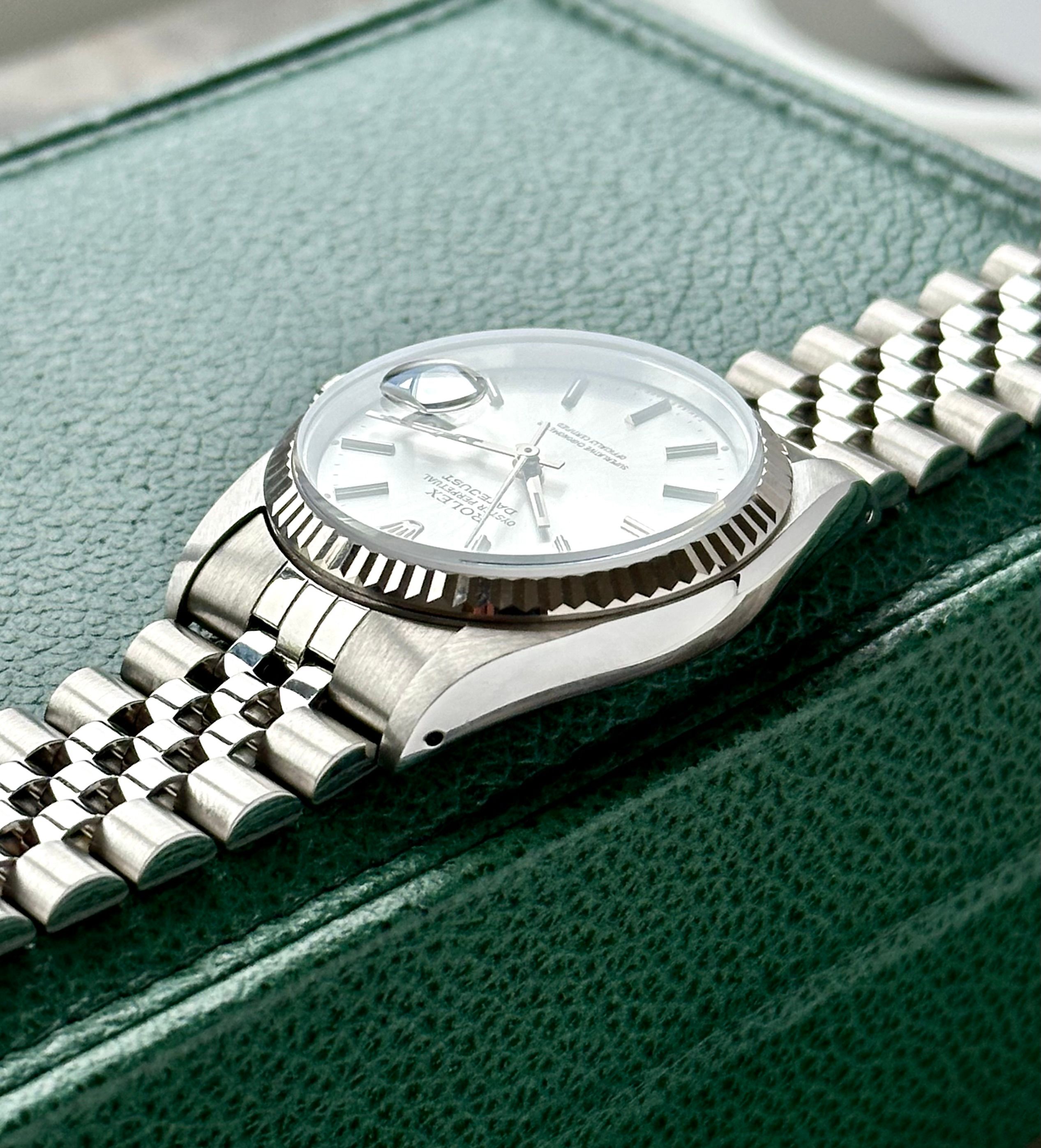 Rolex Datejust 16234 Silver 1989 with original box and papers