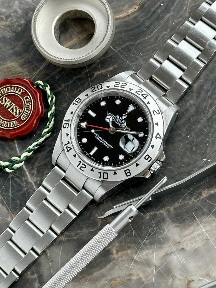 Image for Rolex Explorer II 16570 Black 2000 with original box and papers 2