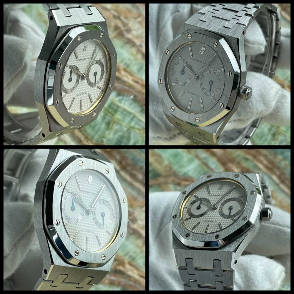 Image for Audemars Piguet Royal Oak "Day Date Owl" 25572ST Cream 1994 with original box and papers