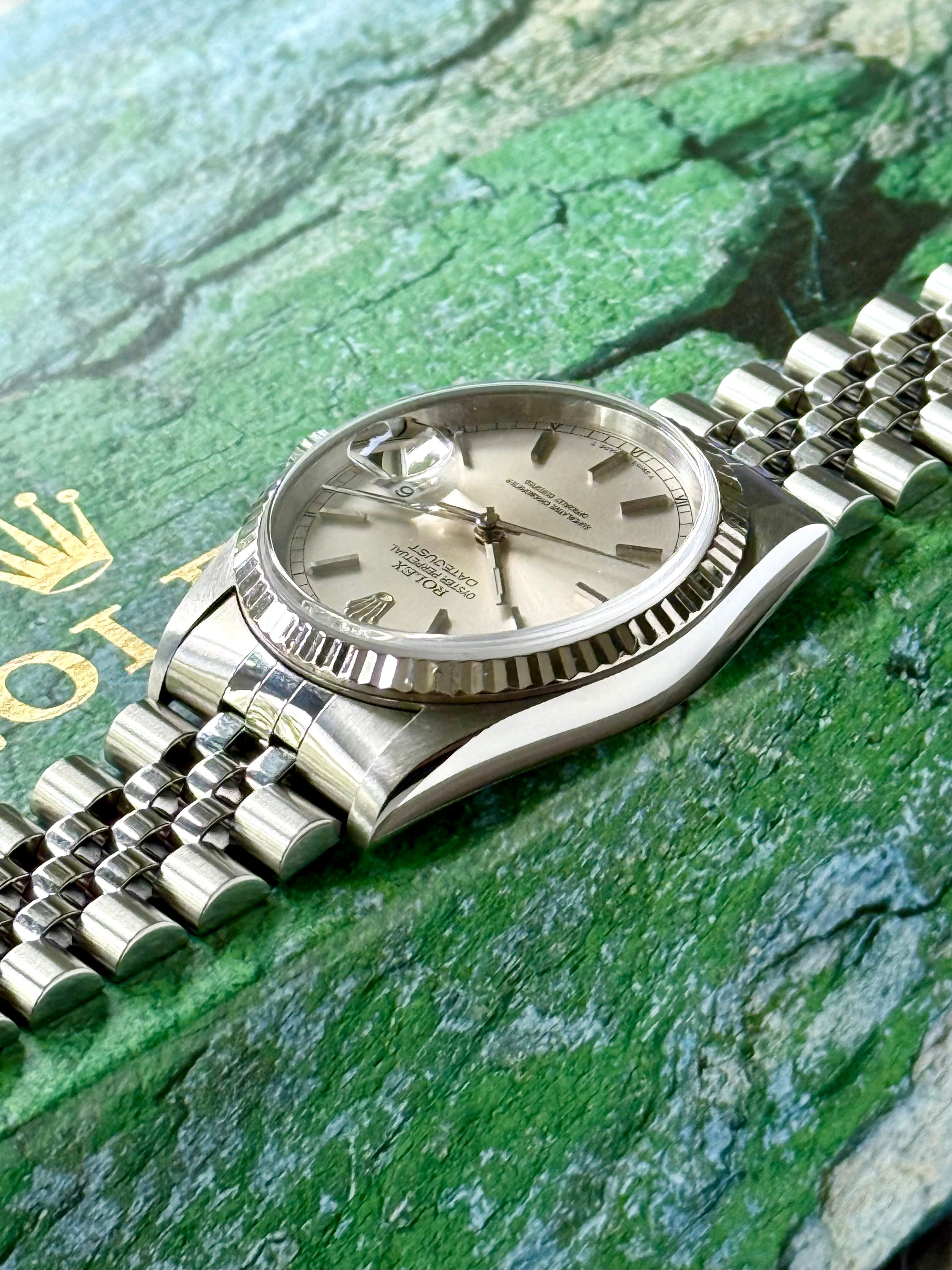 Rolex Datejust 16234 Silver 1996 with original box and papers 5