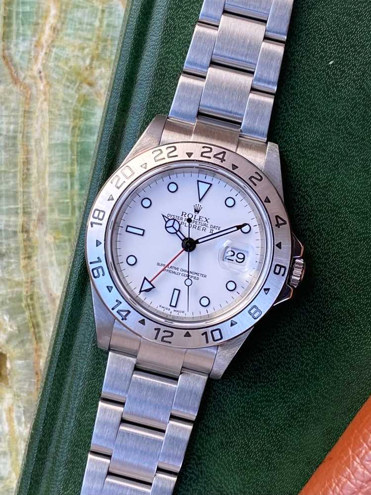 Featured image for Rolex Explorer II "polar" 16570 White 2002 with original box and papers