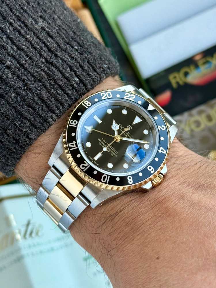 Wrist image for Rolex GMT-Master 2 16713 Black 1999 