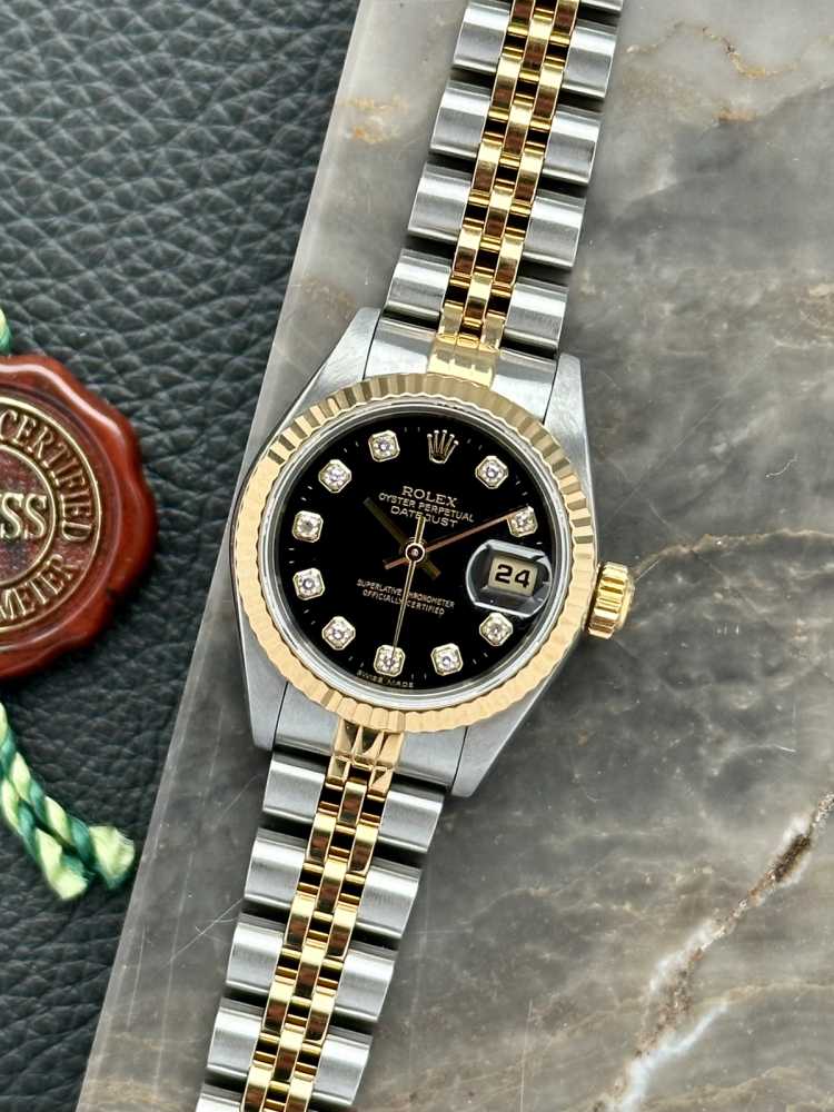 Featured image for Rolex Lady-Datejust "Diamond" 79173G Black 1999 with original box