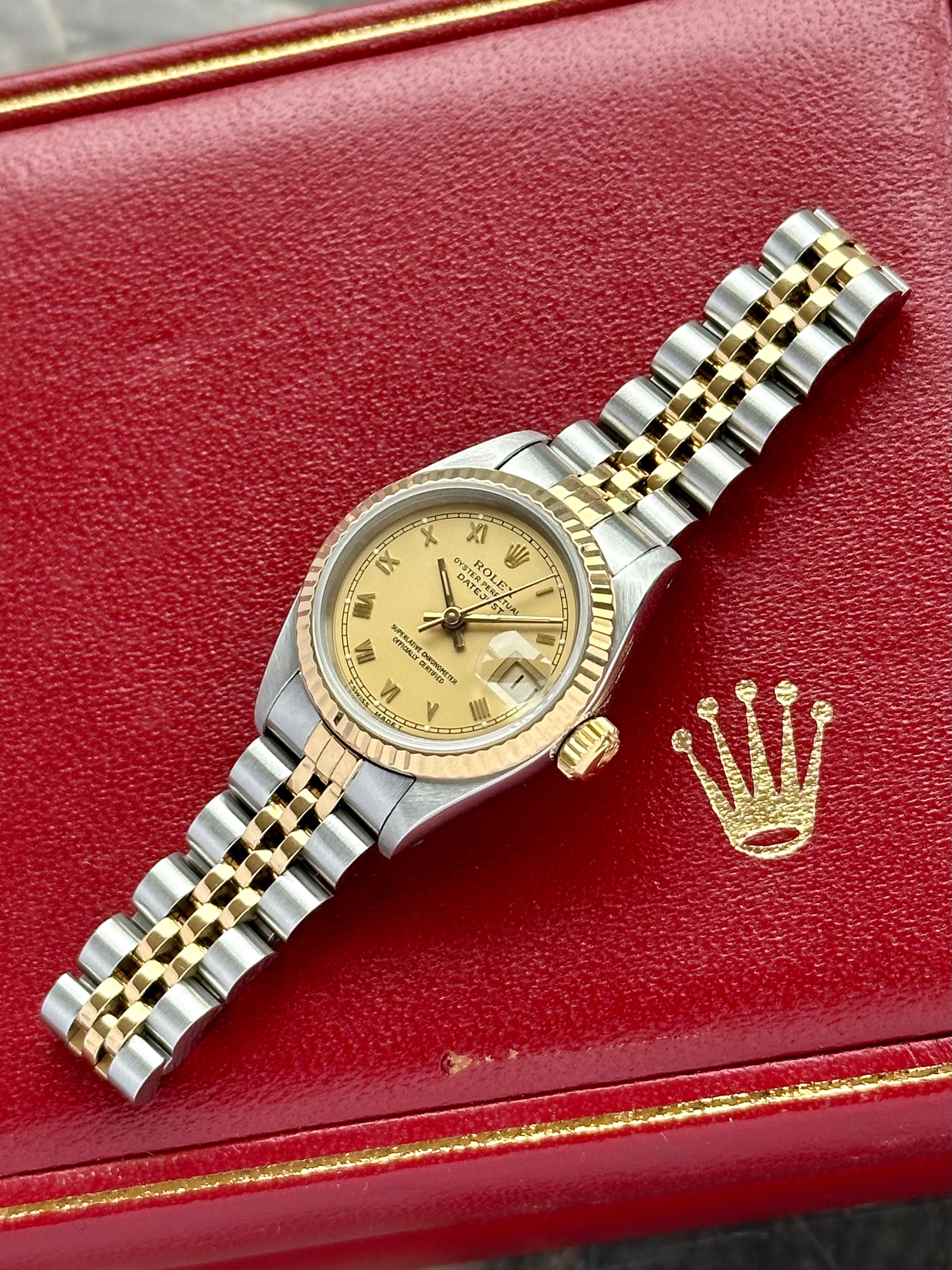 Rolex Lady Datejust 69173 Gold 1990 with original box and papers 2