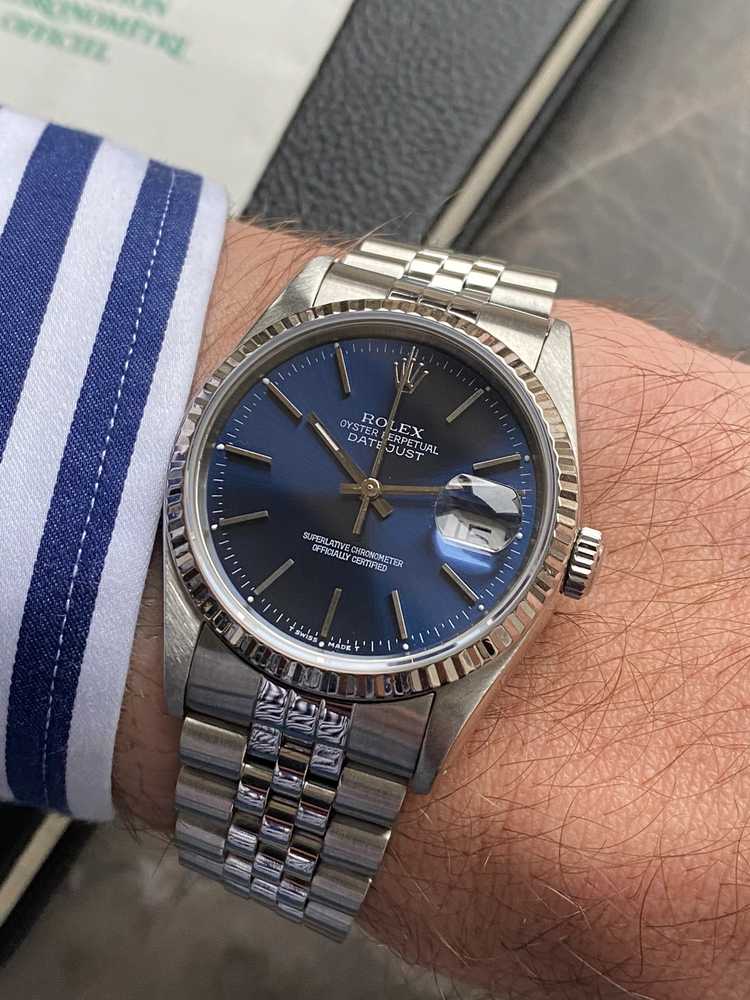 Image for Rolex Datejust 16234 Blue 1991 with original box and papers