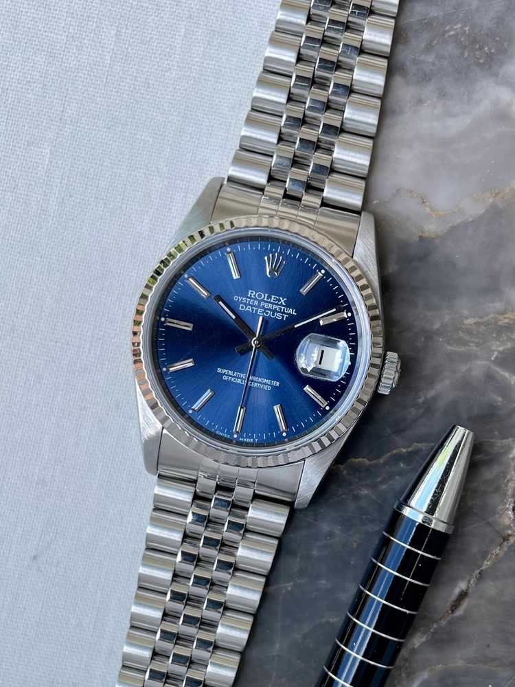 Rolex Datejust 16234 Blue 1991 with original box and papers 2