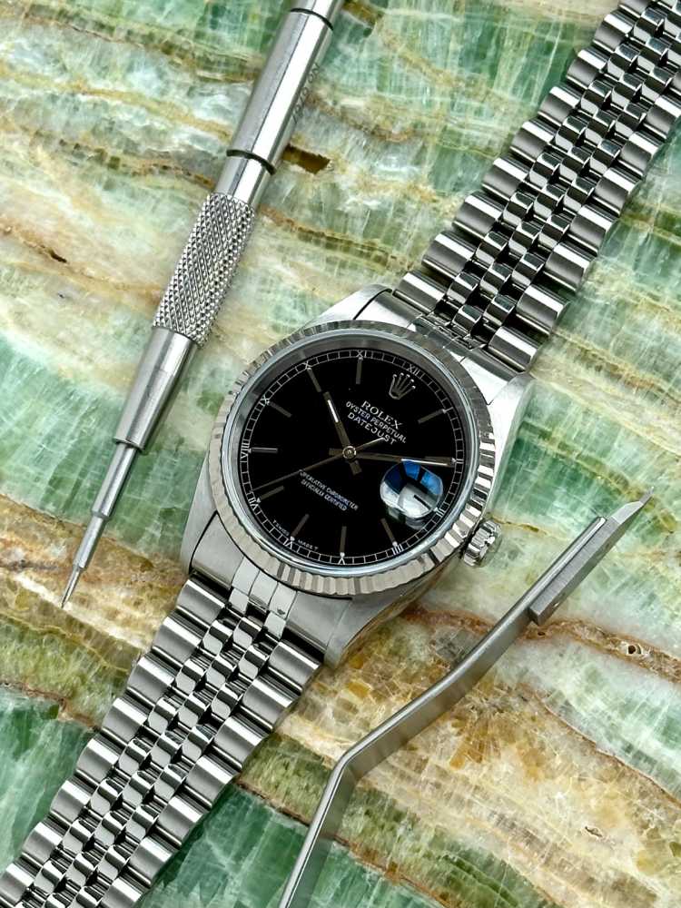 Image for Rolex Datejust 16234 Black 1997 with original box and papers 2