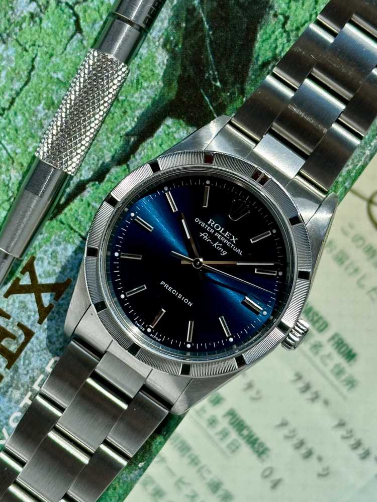 Image for Rolex Air-King 14010 Blue 2000 with original box and papers