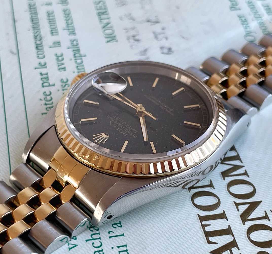 Image for Rolex Datejust "Stardust" 16233 Black 1992 with original box and papers