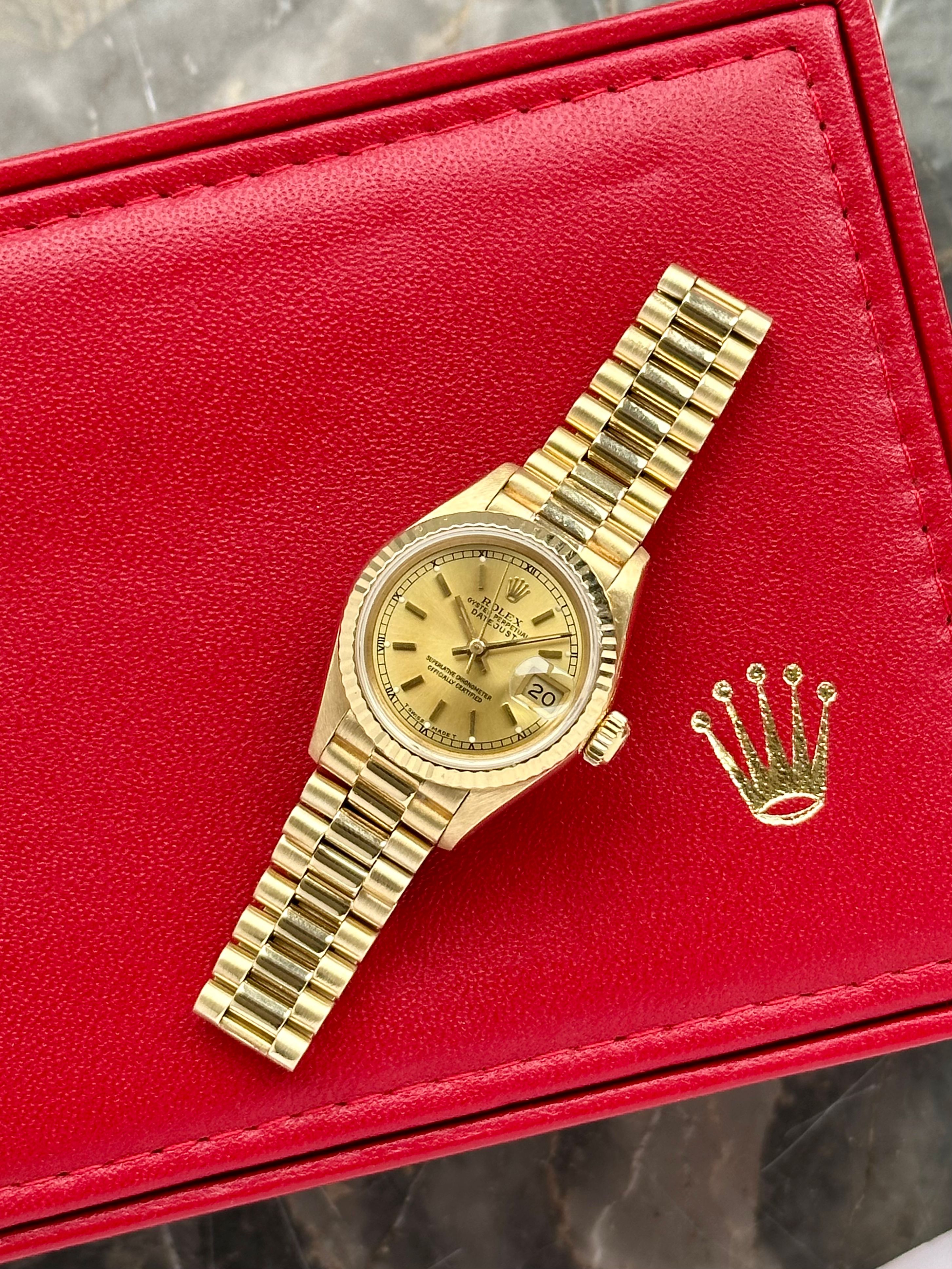 Rolex Lady-Datejust 69178 Gold 1989 with original box and papers 2